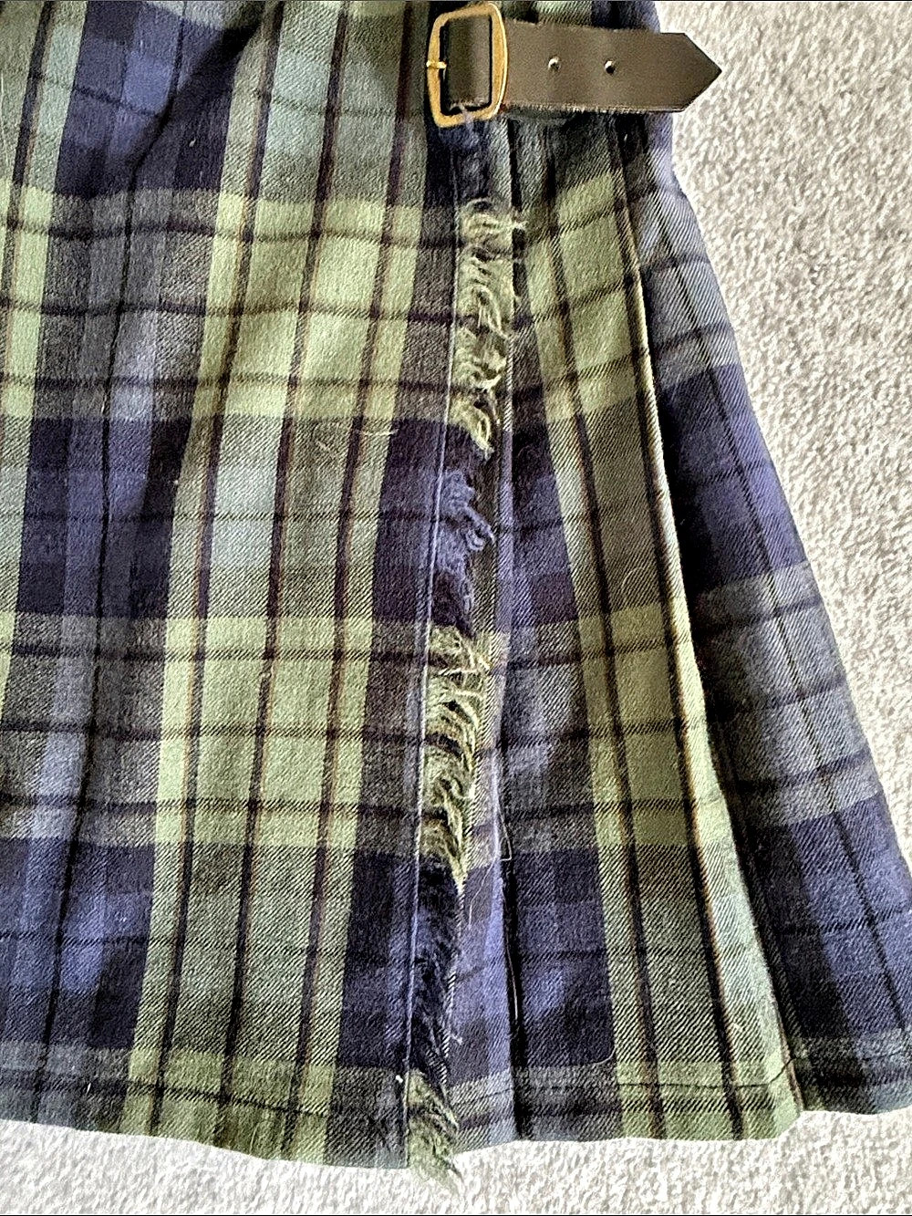 Laura Ashley Vintage Wool Great Britain Plaid Tartan Mini Skirt XS 90s Grunge - Picture 5 of 13